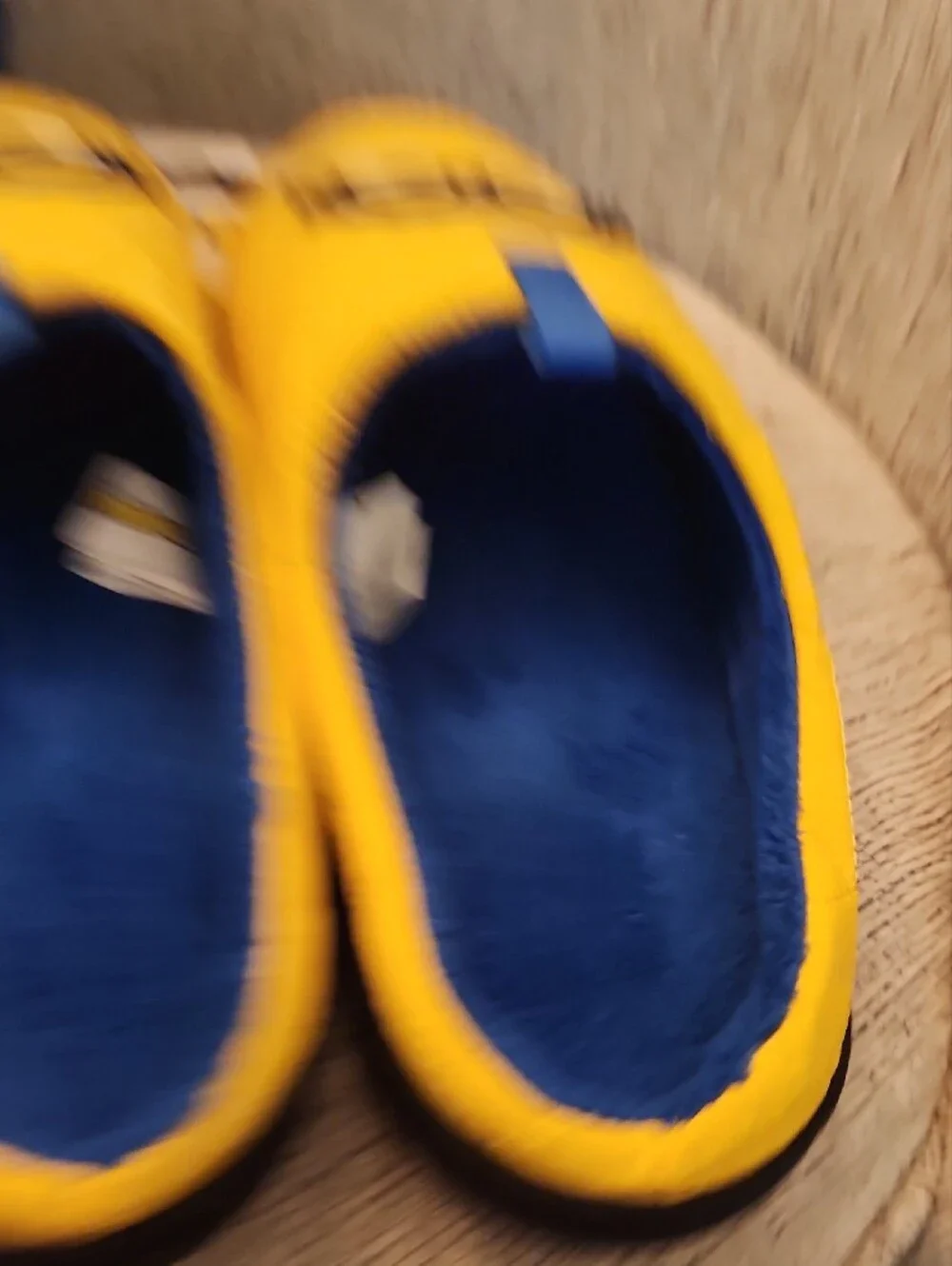 Yellow Quilted Slip-On Loafers with Character Accent